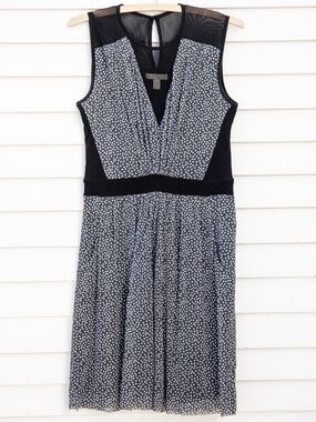 Weston Wear B&W Sleeveless Mesh Dress Women's M